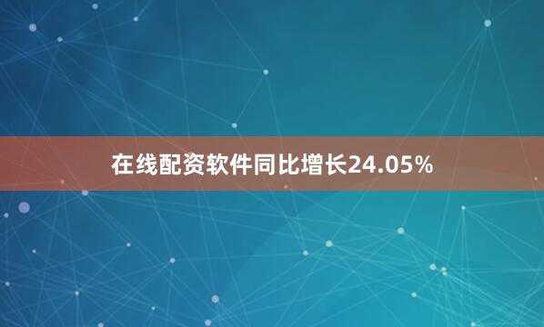 在线配资软件同比增长24.05%